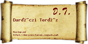 Daróczi Teréz névjegykártya